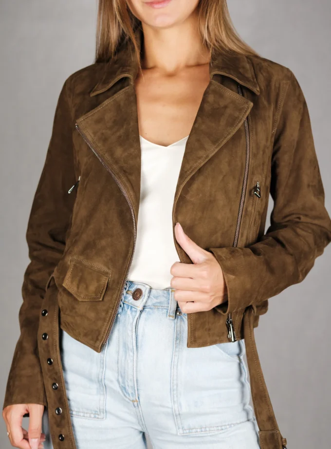 Wildlederjacke - Dunkelbraun