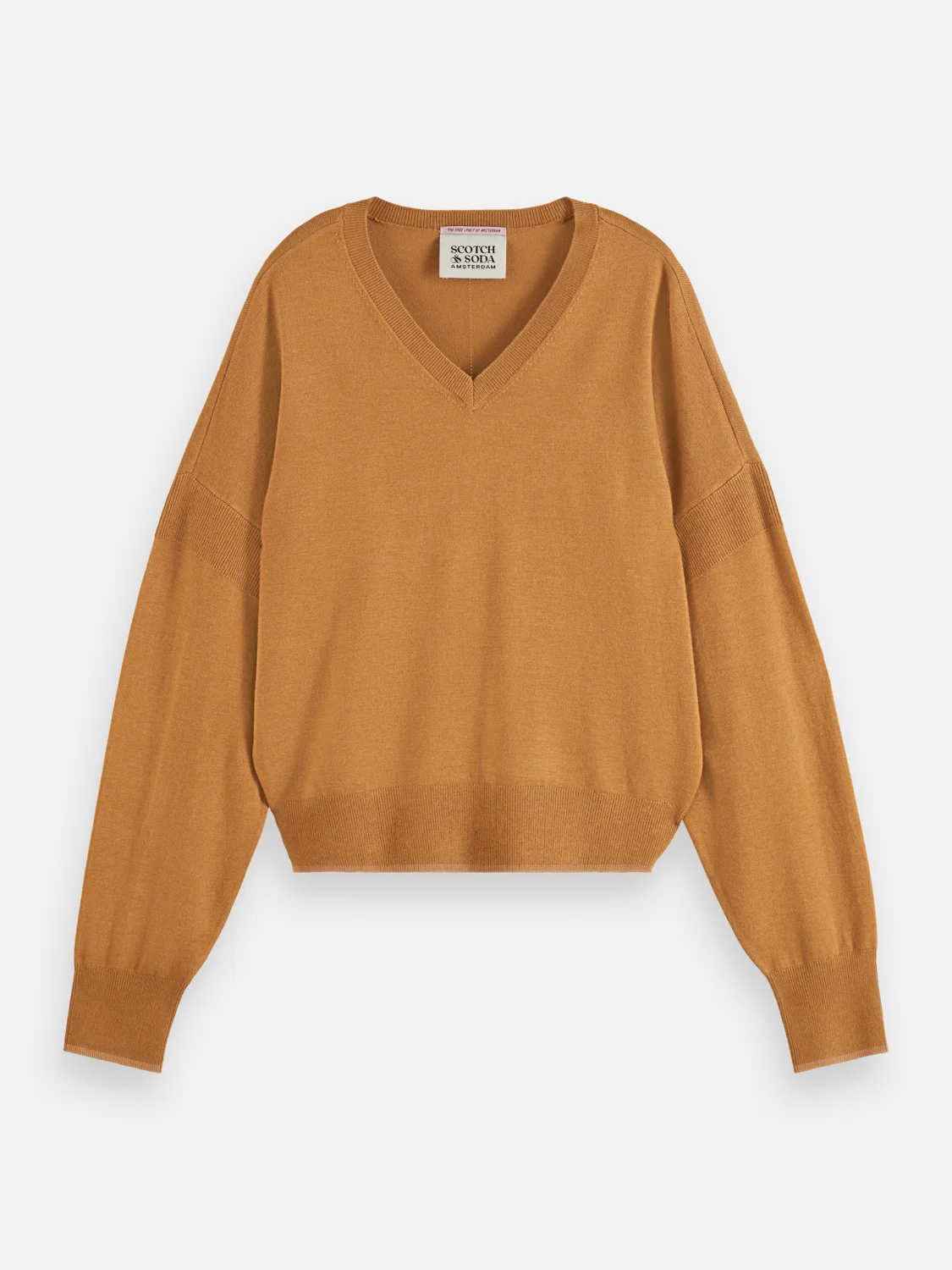 Core V-neck relaxed pullover