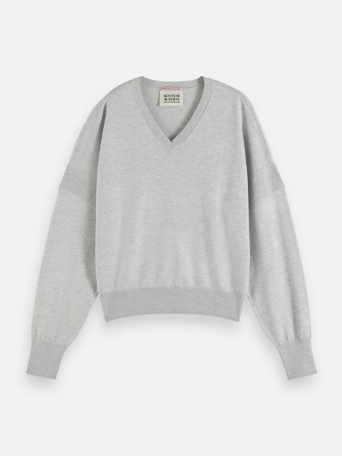 Core V-neck relaxed pullover