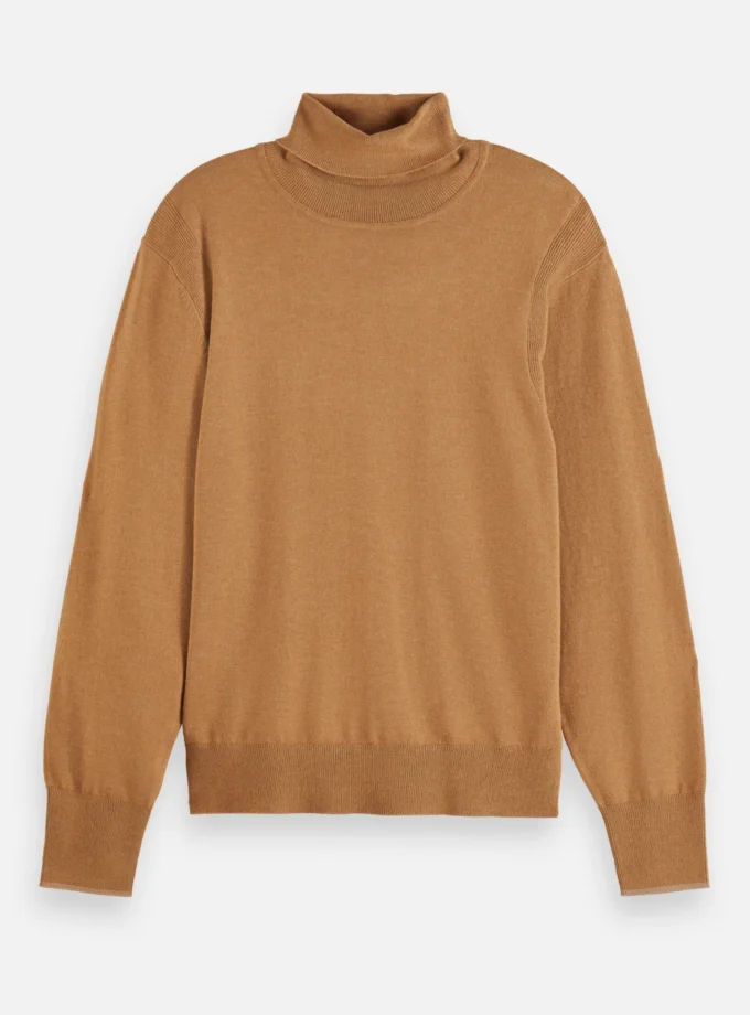 Core roll neck relaxed pullover