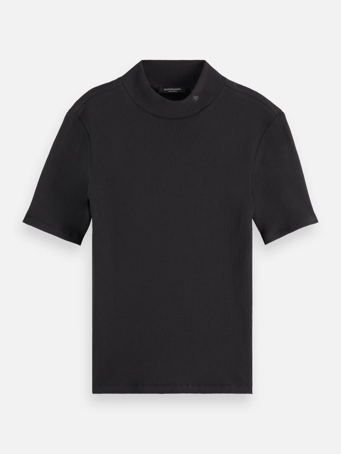 Core Mock neck rib t-shirt