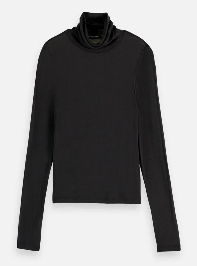 Core Roll up neck long sleeve t-shirt