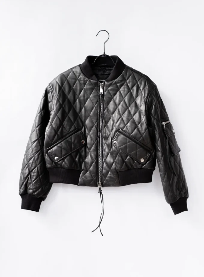 Leder Jacke - Schwarz