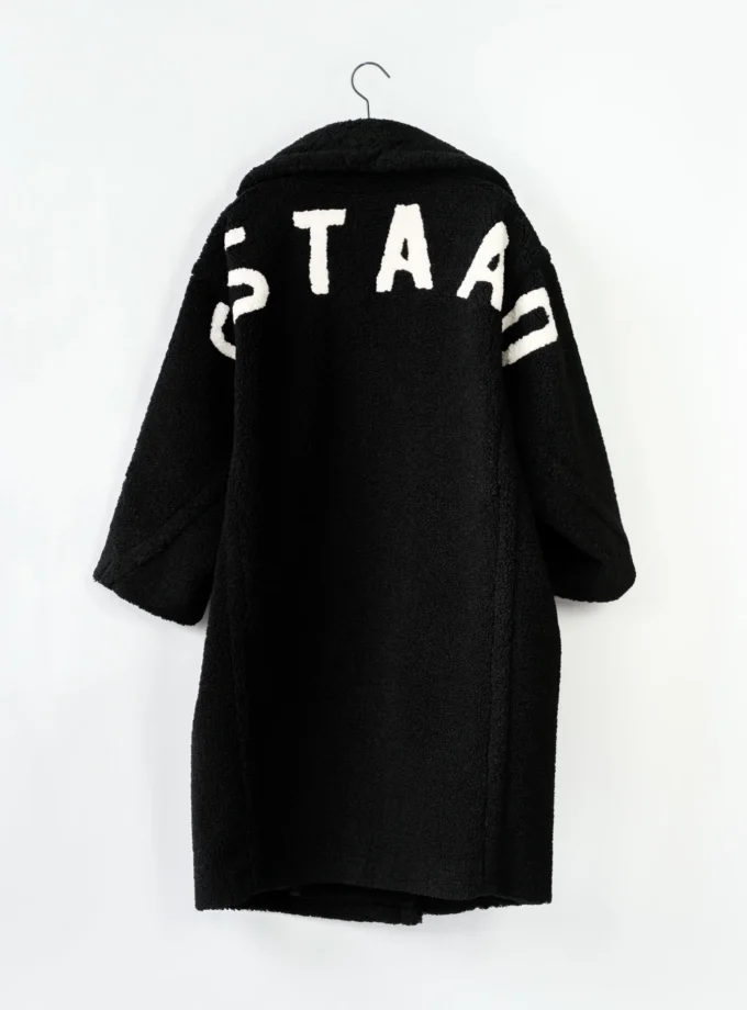 Leo Mantel Small Curly Gstaad - Schwarz/Beige