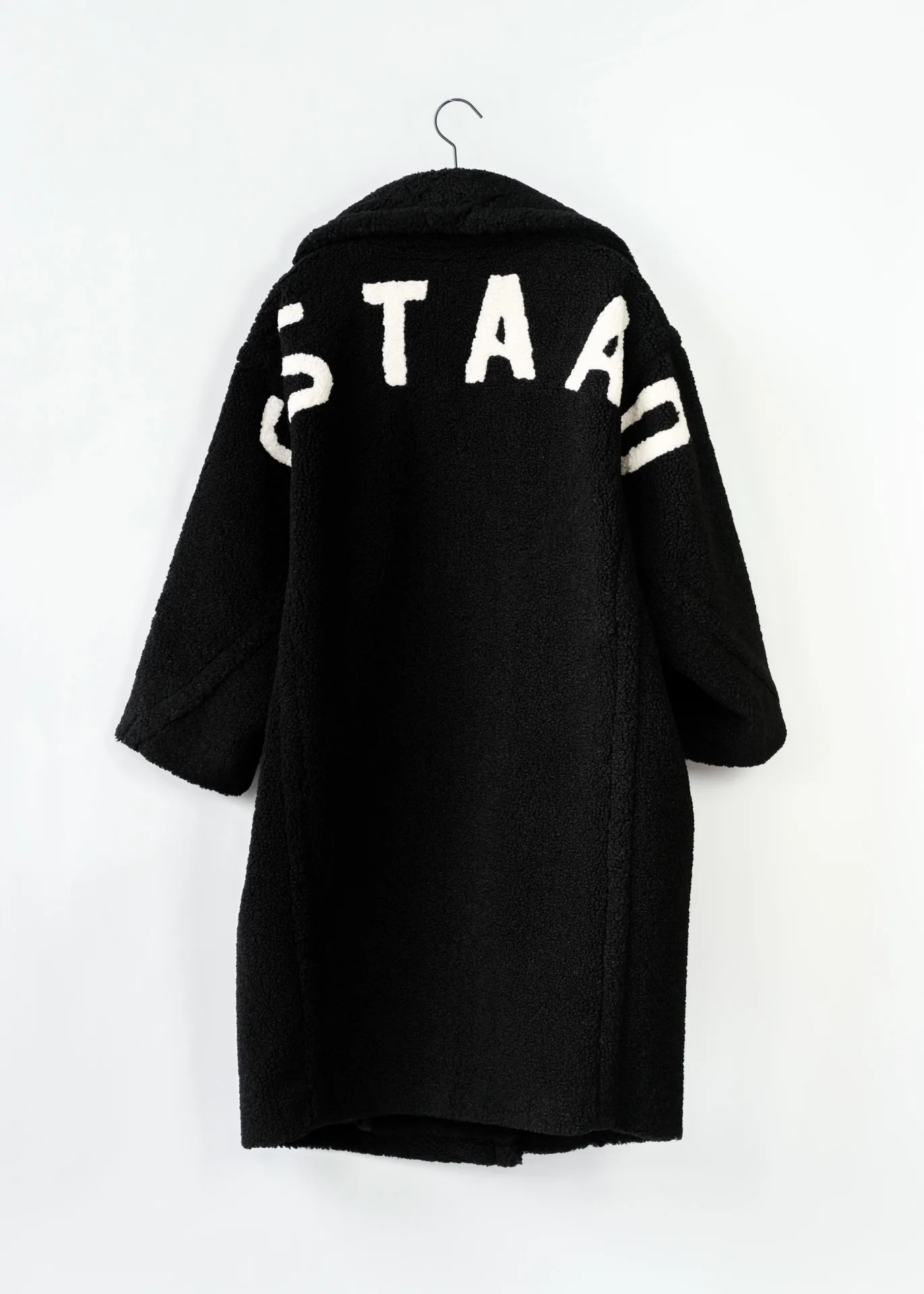 Leo Mantel Small Curly Gstaad - Schwarz/Beige