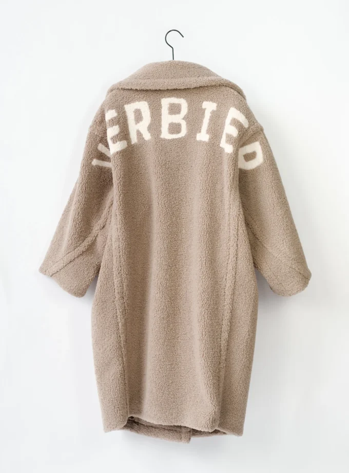 Leo Mantel Small Curly - Taupe/Offwhite