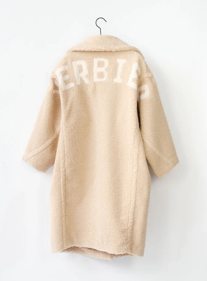 Leo Mantel Small Curly Verbier - Beige/Offwhite