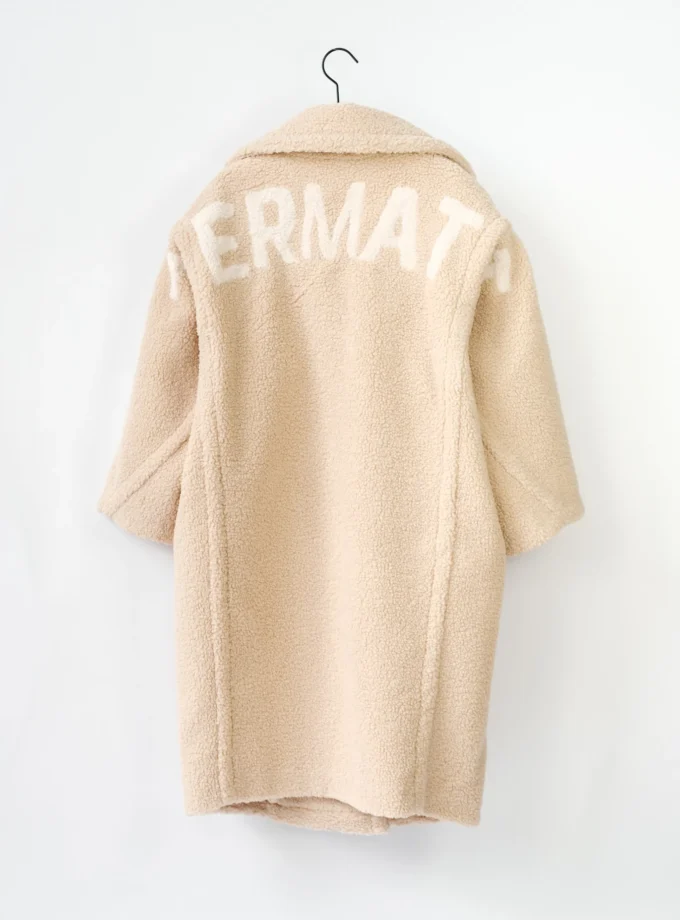 Leo Mantel Small Curly Zermatt - Beige/Offwhite