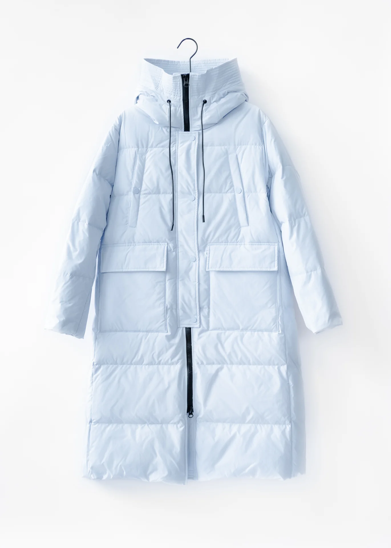 Mantel Daunen - Himmelblau