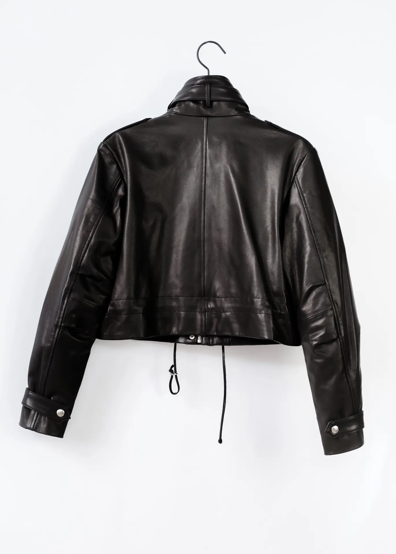 Lederjacke - Schwarz – Bild 3