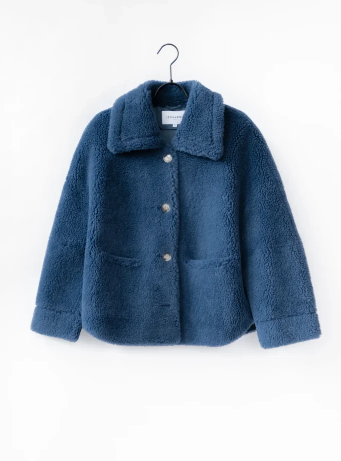 Jacke Teddy - Denim Blau