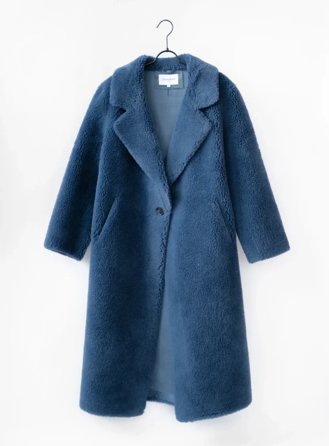 Mantel Teddy - Denim Blau