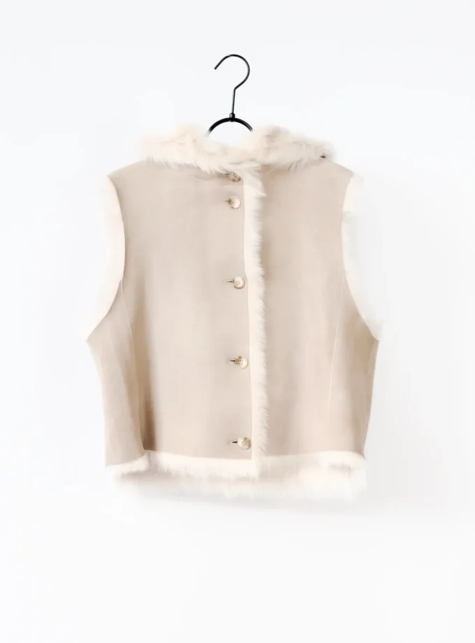 Lammfell Gilet - Beige