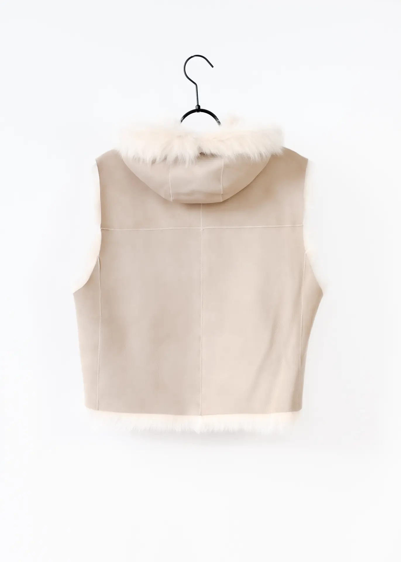 Lammfell Gilet - Beige – Bild 4