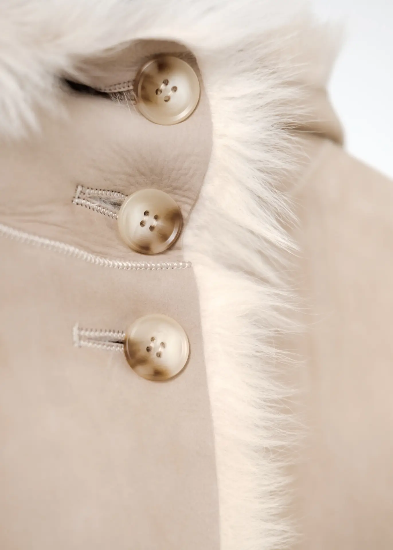 Lammfell Gilet - Beige – Bild 2