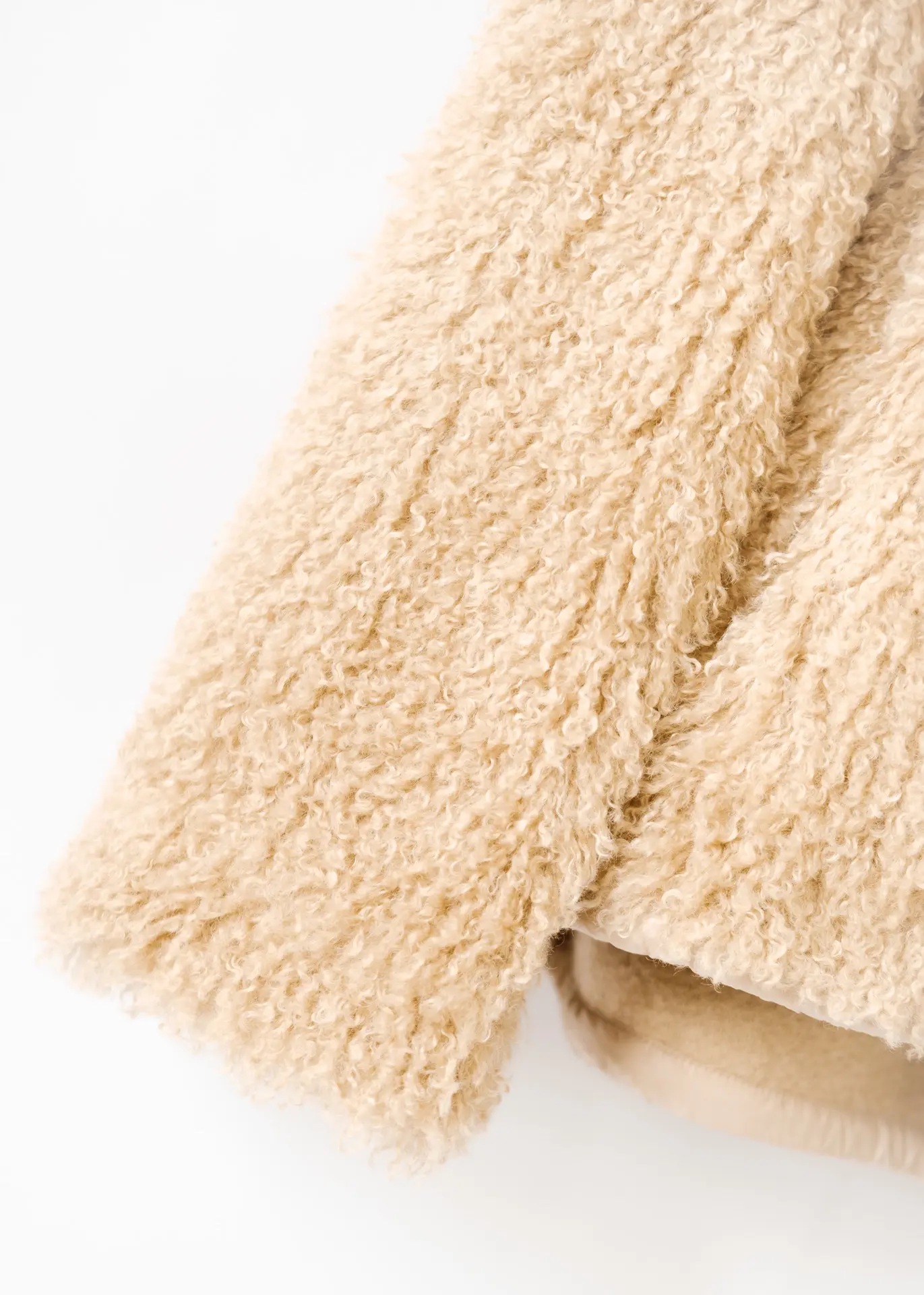 Jacke Fake Fur Curly - Sand – Bild 3