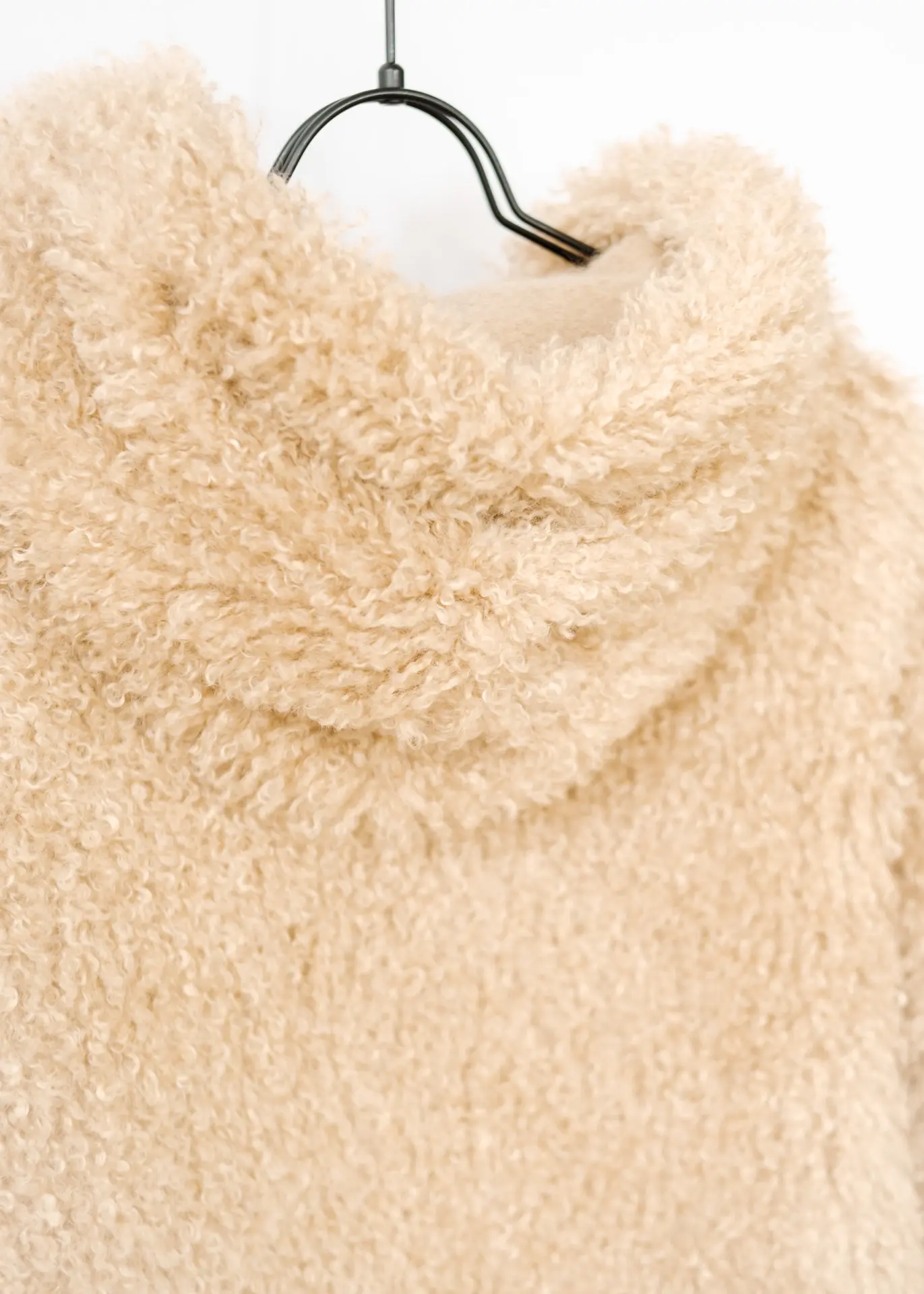 Jacke Fake Fur Curly - Sand – Bild 4