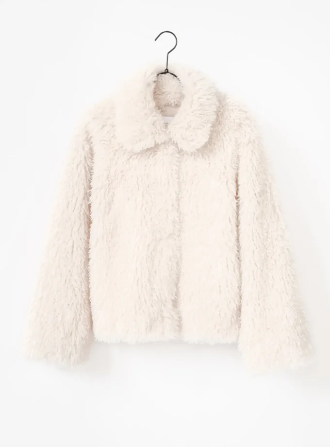 Jacke Fake Fur Curly - Offwhite