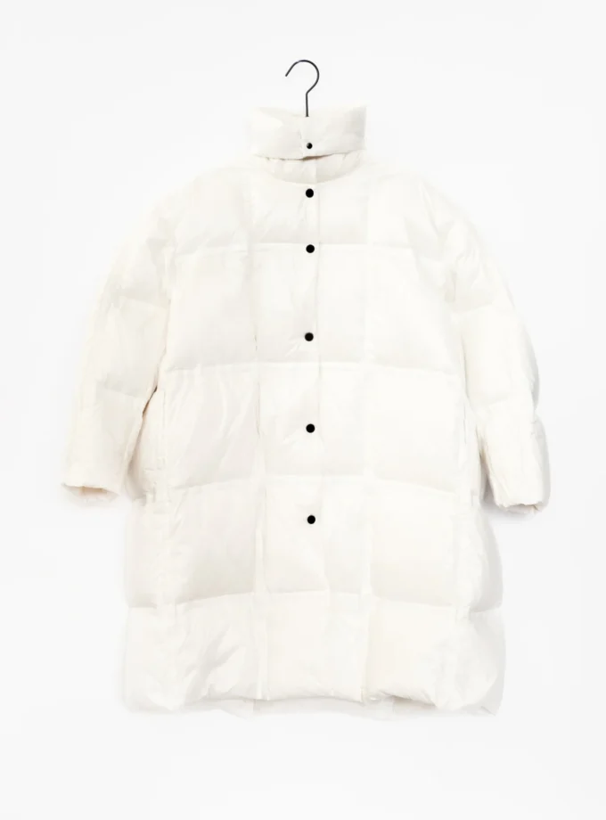 Daunen Mantel - Weiss