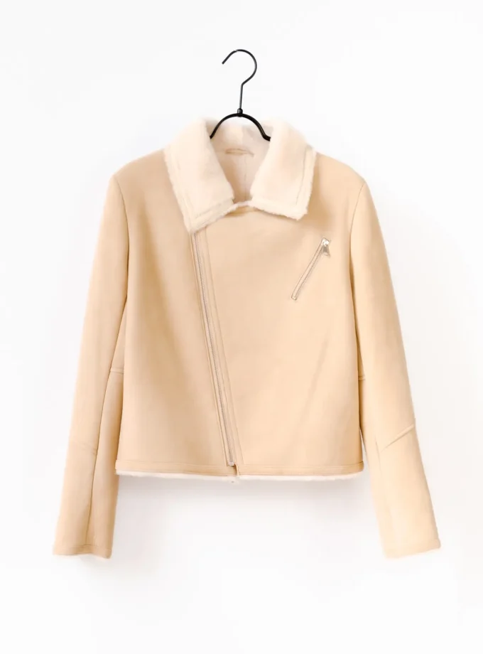 Lammfelljacke - Beige
