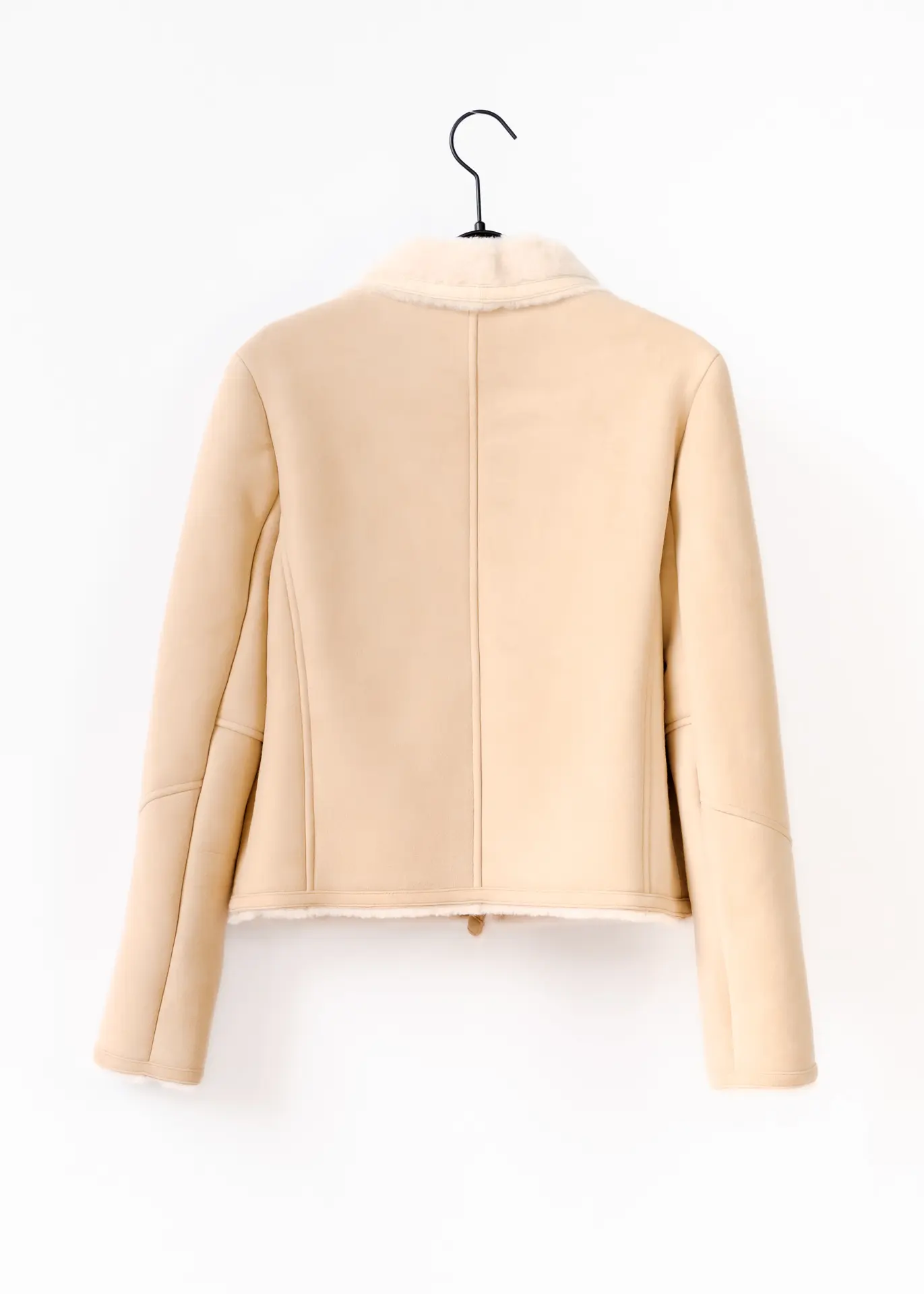 Lammfelljacke - Beige – Bild 4