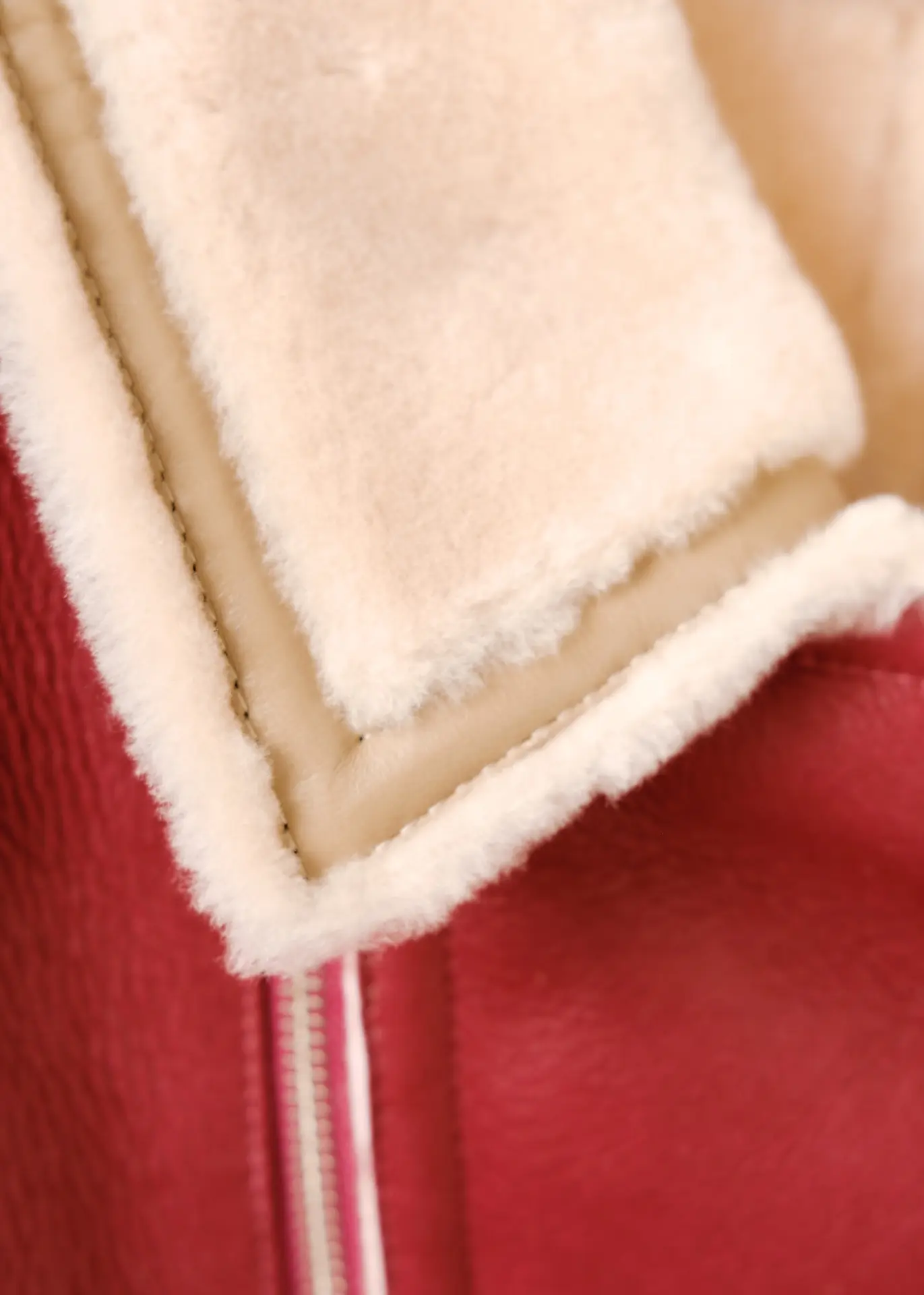 Lammfelljacke - Himbeer – Bild 2