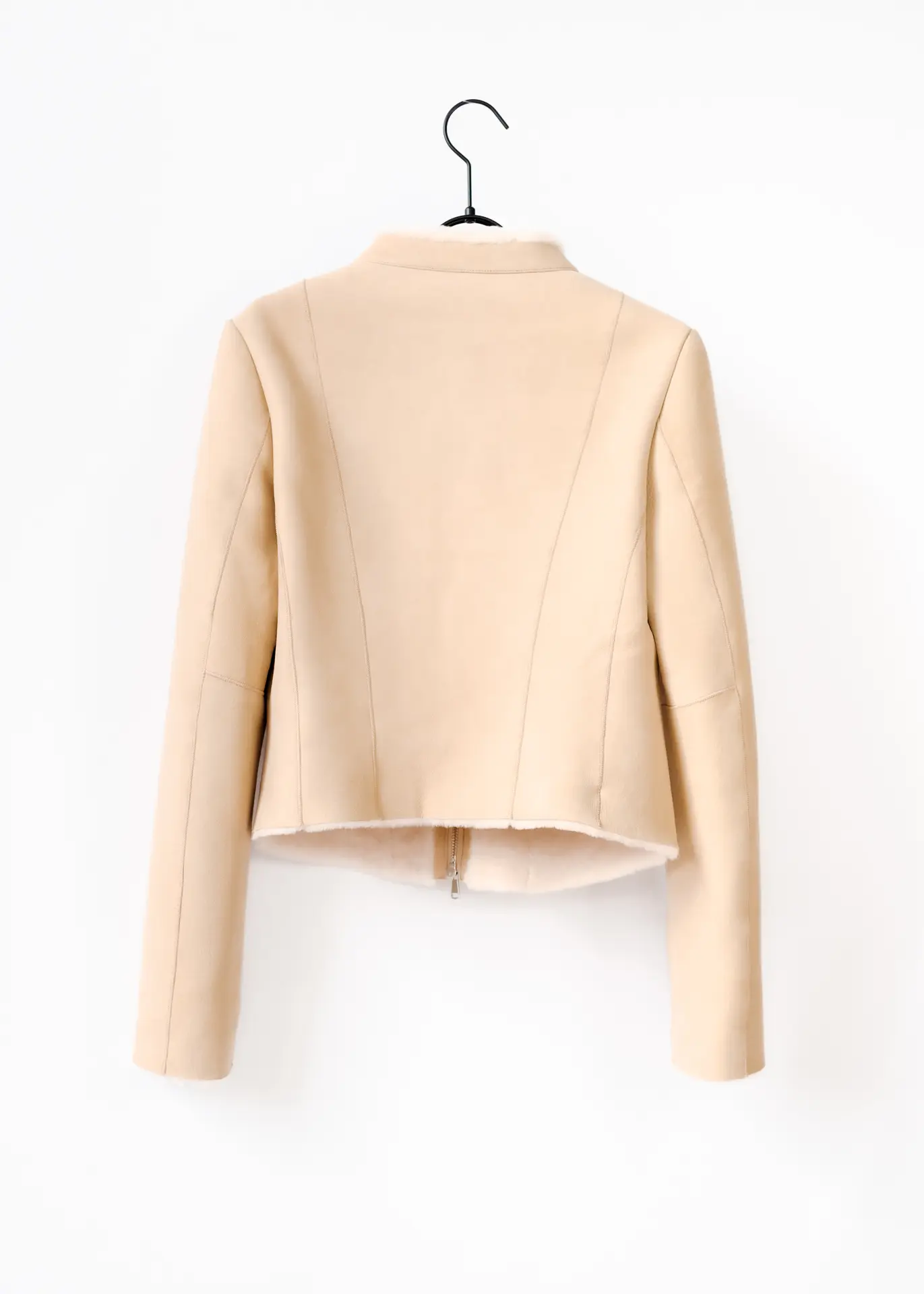 Lammfelljacke - Beige – Bild 5