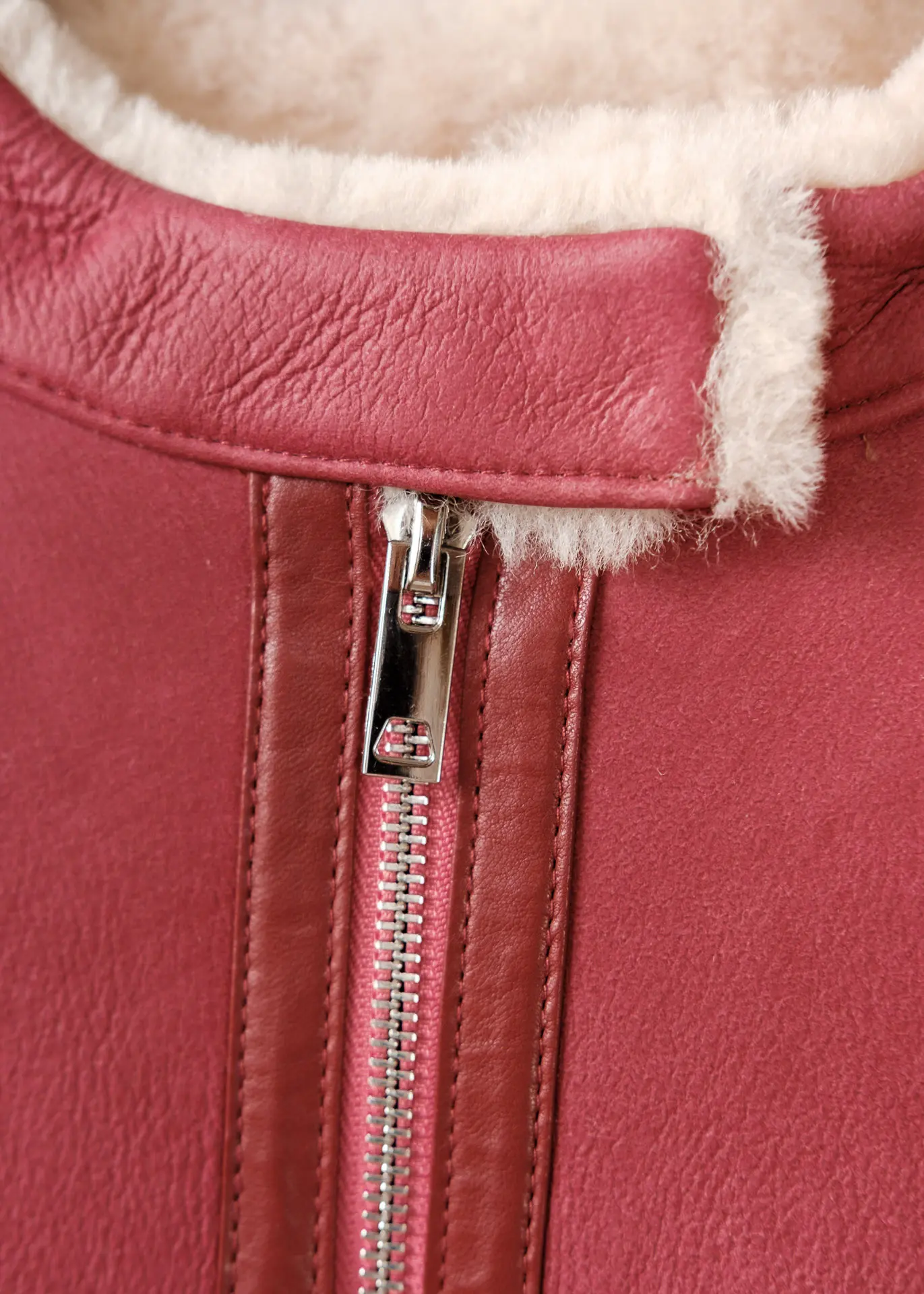 Lammfelljacke - Himbeer – Bild 2