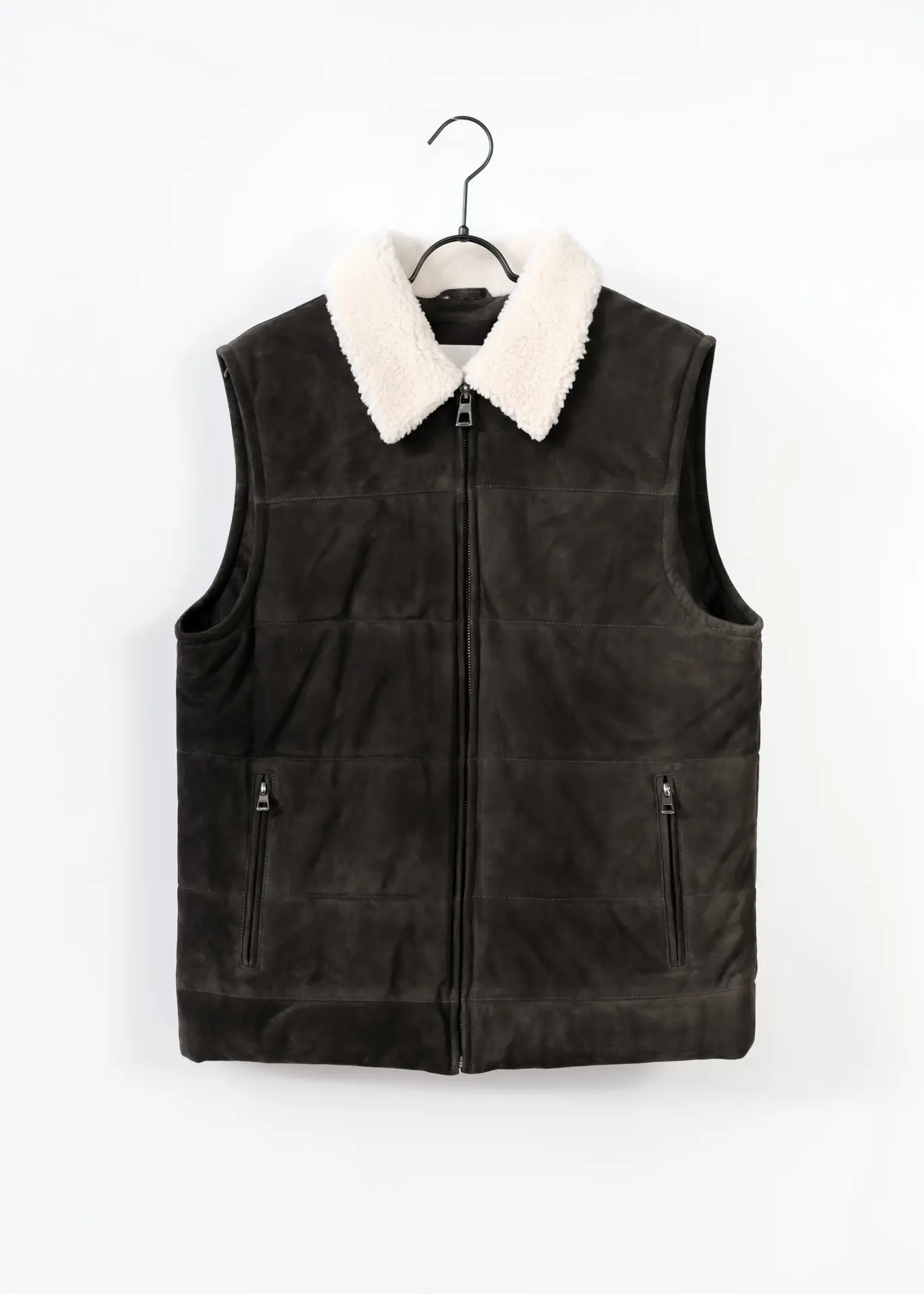 Wildleder Gilet - Flaschengrün
