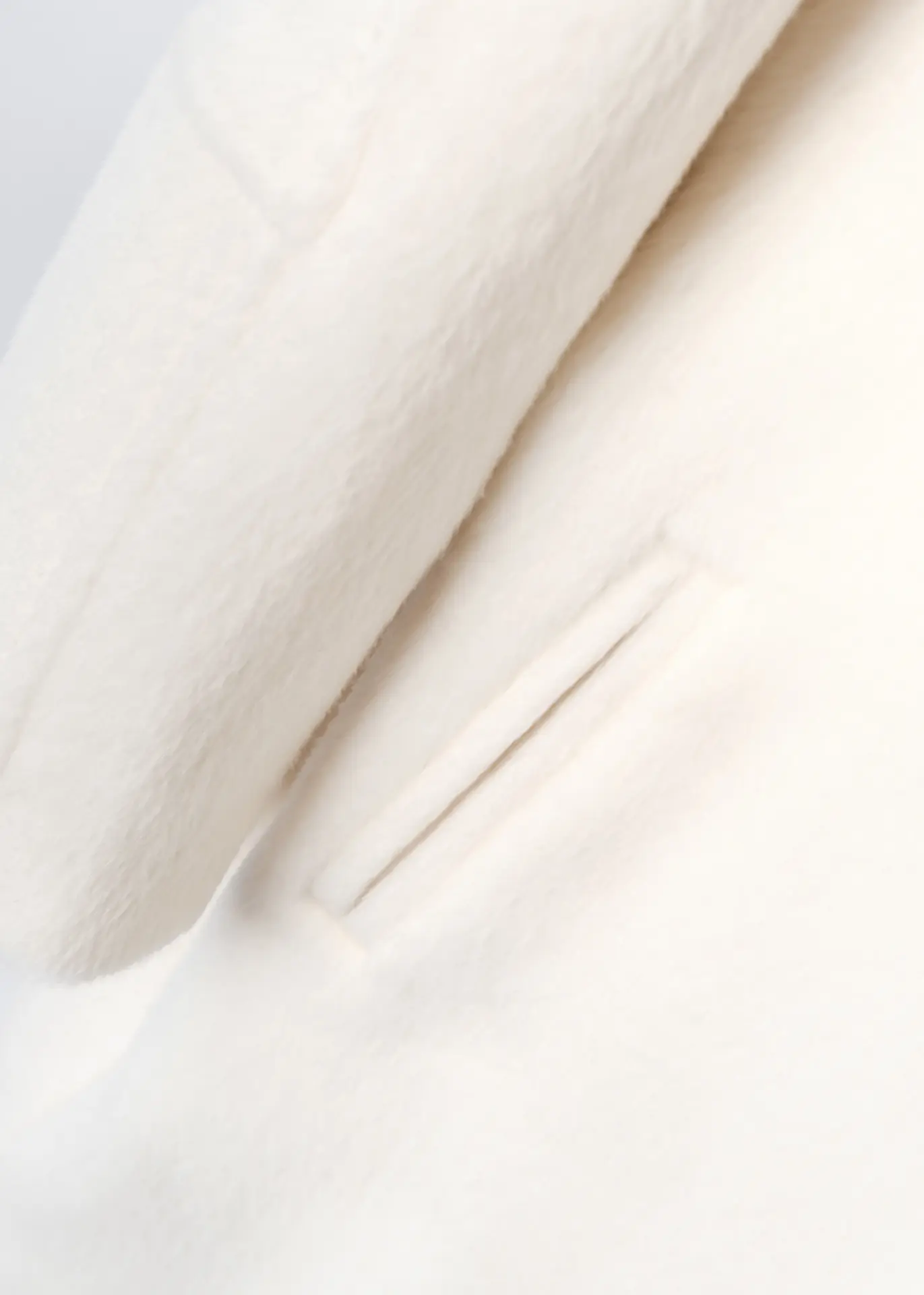 Oversized Wollmantel - Offwhite – Bild 4