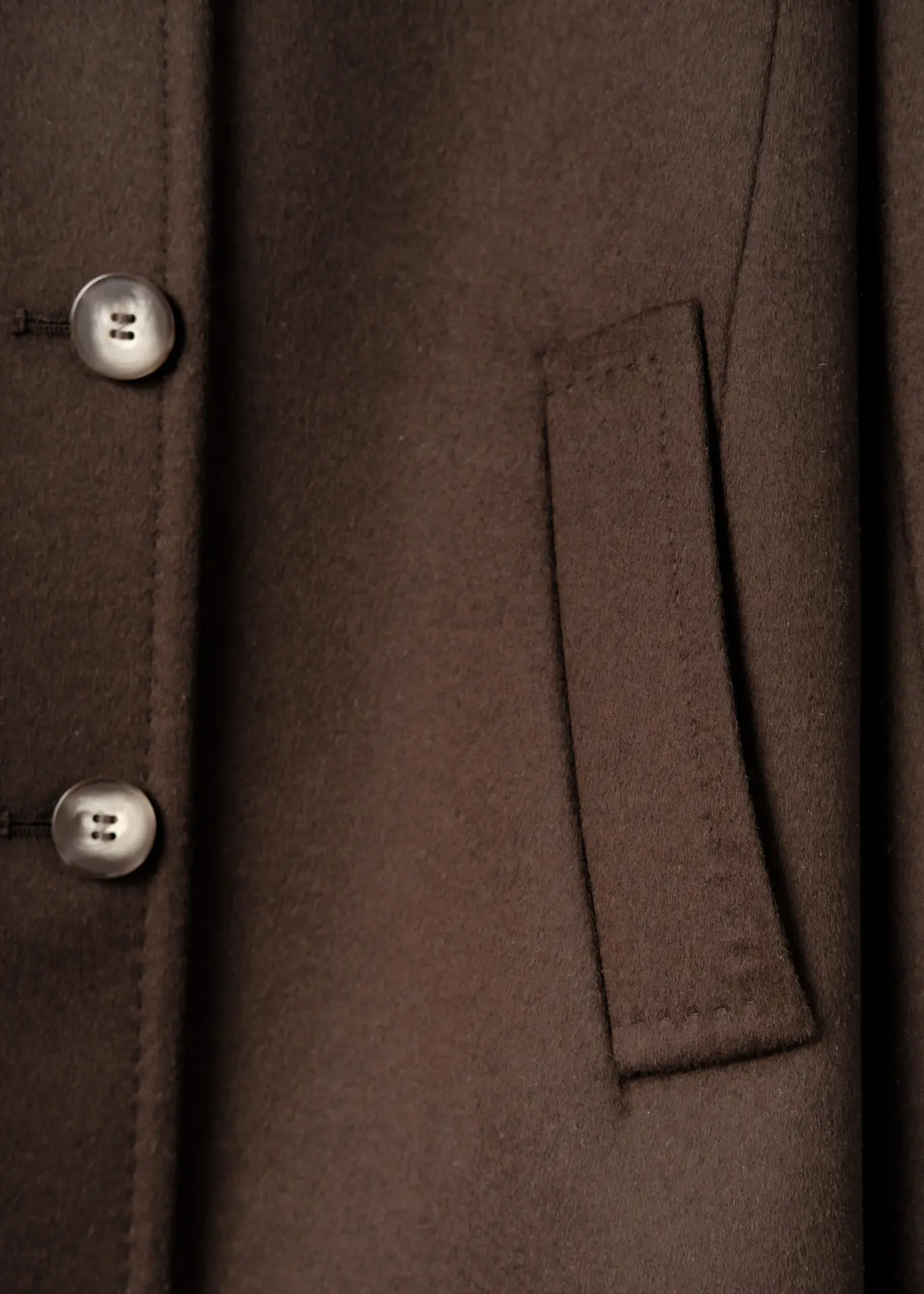 Kurzmantel aus Wolle - Braun – Bild 2