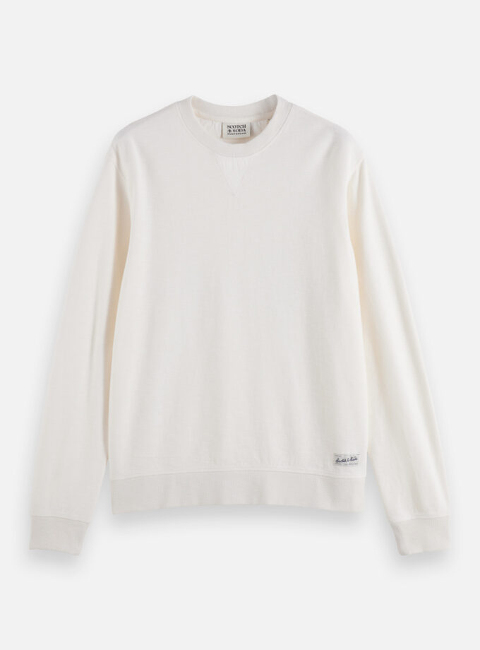 Regular fit garment-dyed slub sweatshirt