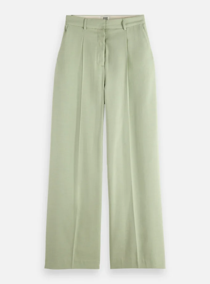 Rose high-rise wide-leg pants