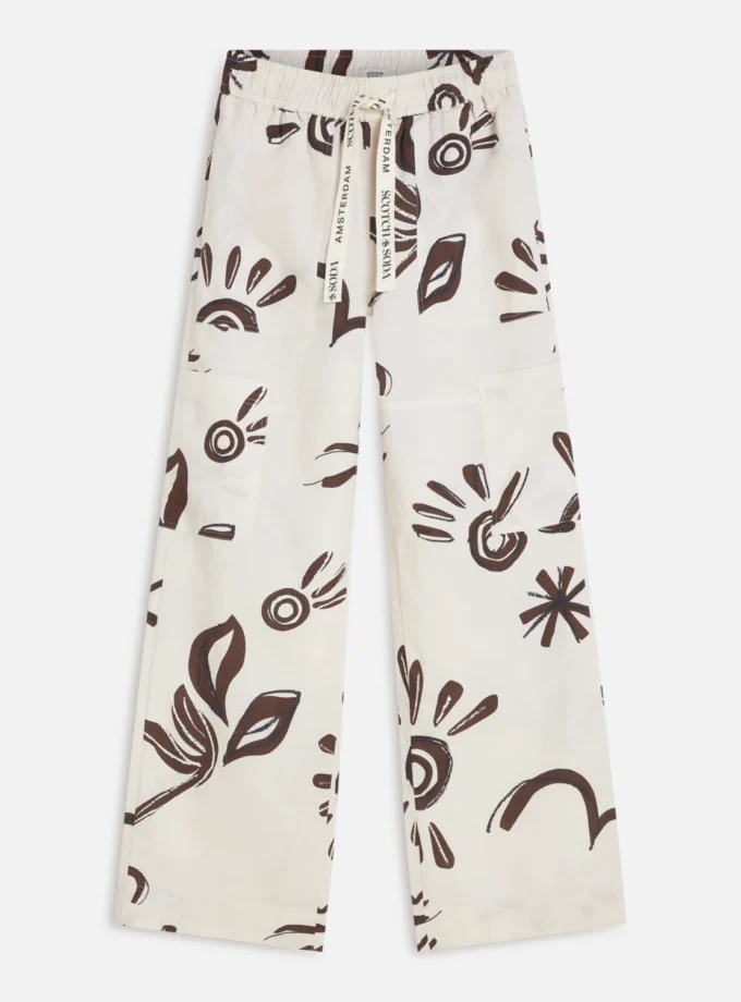 Noa high-rise wide-leg pull on cargo pant