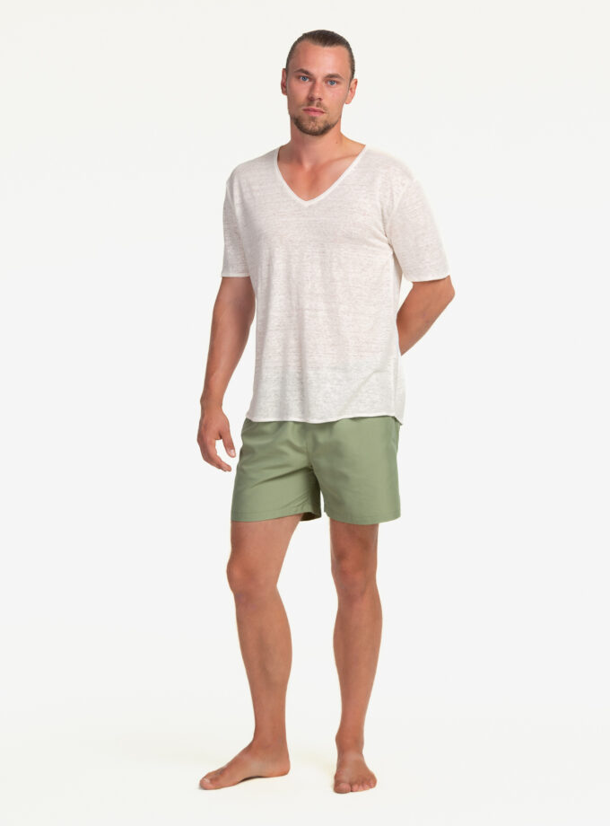 V-Neck Pure Linen