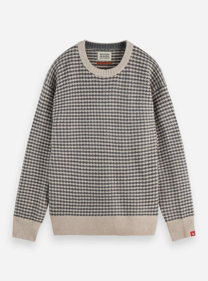 Chenille dropped shoulder pullover