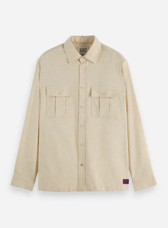 Melange relaxed-fit shirt