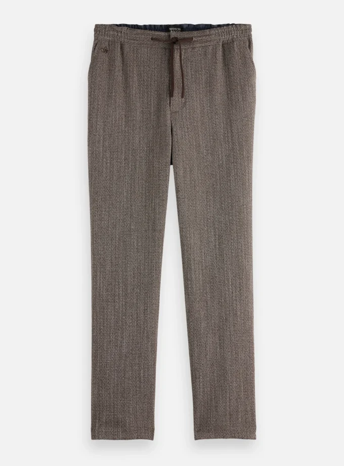 Finch herringbone yarn dyed tapered fit jogger