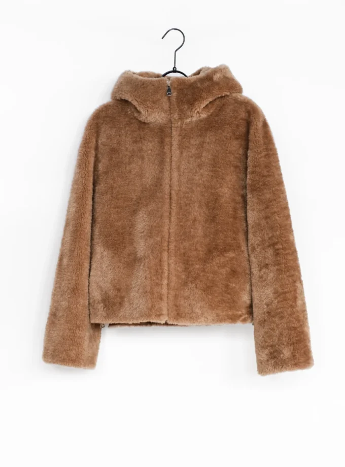 Teddyjacke mit Kapuze