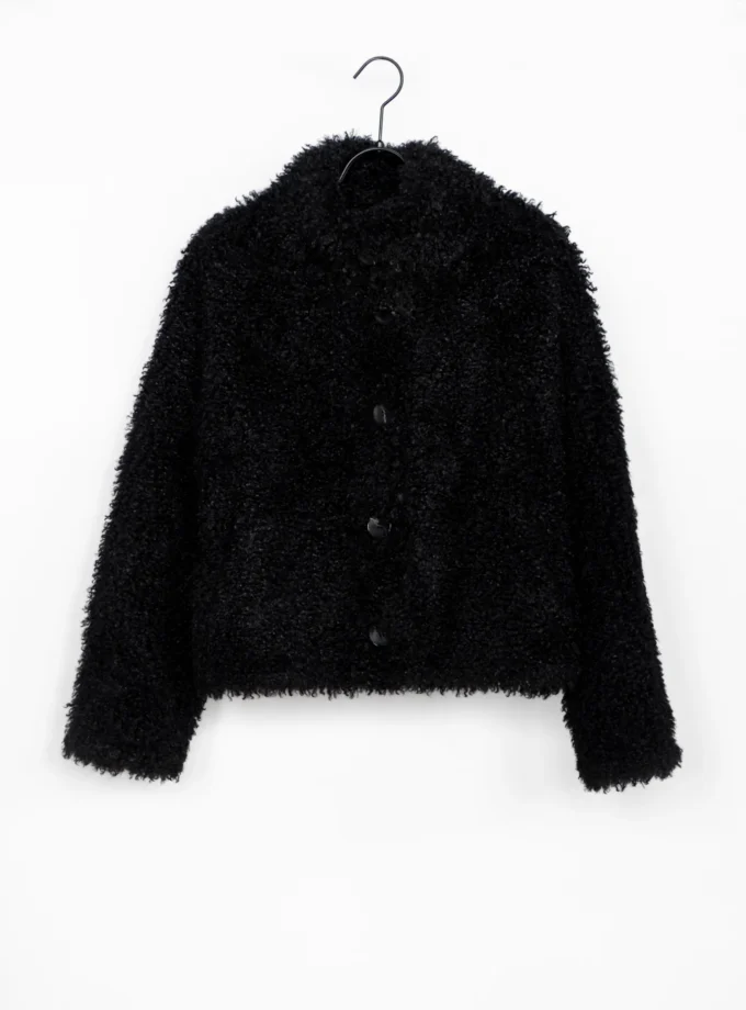 Lockige Faux Fur Jacke