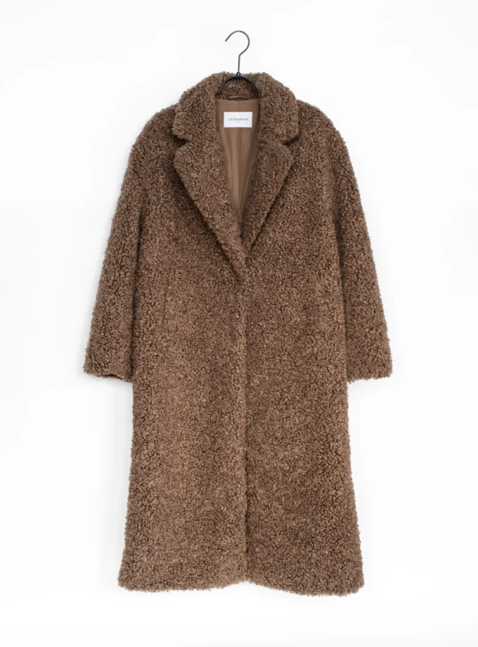 Langer Faux Fur Mantel