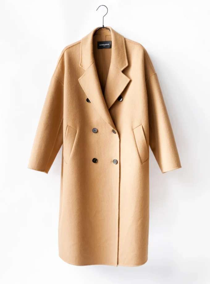 Oversized Wollmantel mit Zweireiher