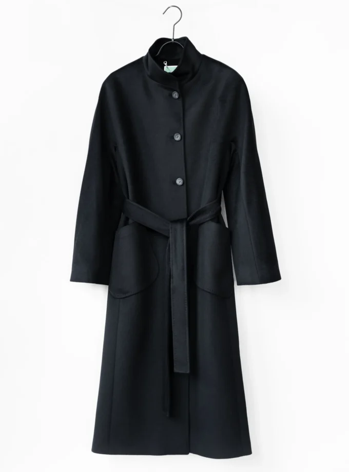 Wollmantel mit Stehkragen