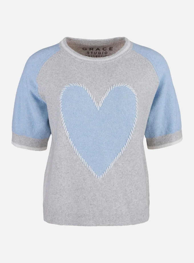 Kurzärmliger Pullover